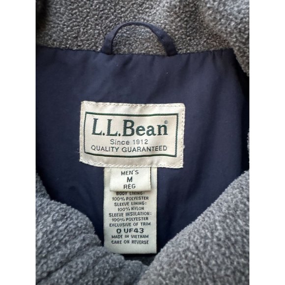 L.L.BEAN MENS BLUE FULL ZIP JACKET SIZE MEDIUM | Z1 - Picture 3 of 7